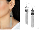 Tasteful Tassel - Black Earring