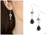 Graceful Glimmer - Black Earring