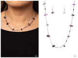 Chiseled Construction - Purple Necklace