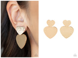 Heart-Racing Refinement - Gold Post Earring