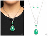 Valley Girl Glamour - Green Necklace