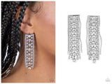 Starry Streamers - White Post Earring