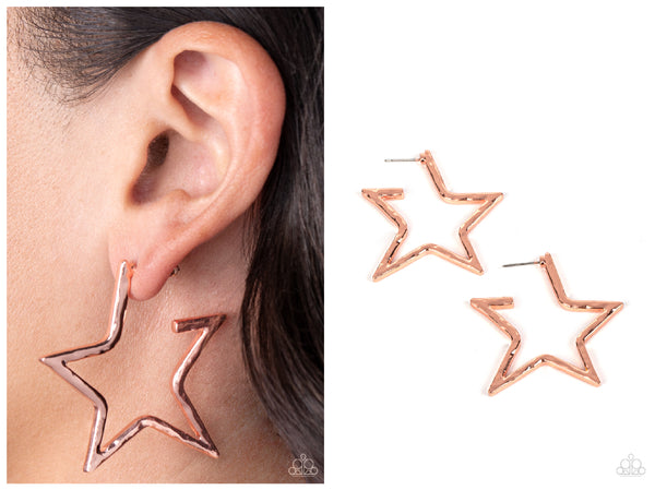 All-Star Attitude - Copper Hoop Earring