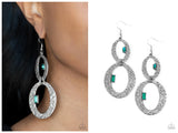 OVAL and OVAL Again - Green Earring