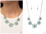 Prairie Party - Green Necklace
