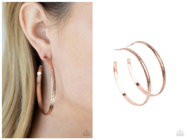 Rustic Radius - Copper Hoop Earring