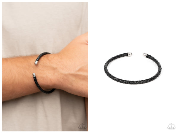 Rustic Wrangler - Black Bracelet