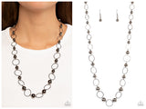 Metro Milestone - Black Necklace
