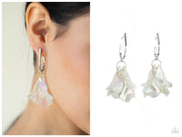 Jaw-Droppingly Jelly - Silver Hoop Earring