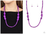 Tropical Tourist - Purple Necklace