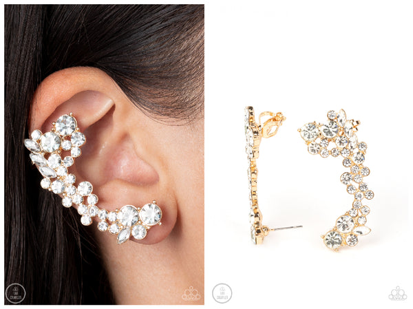 Astronomical Allure - Gold Post Earring