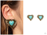 Rustic Romance - Brass Post Earring