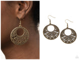Vineyard Romance - Brass Earring