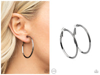 City Classic - Black Clip-on Earring