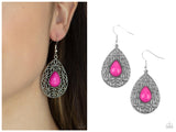 Fanciful Droplets - Pink Earring