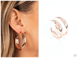 Curvy Charmer - Rose Gold Hoop Earring