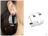 Curve Crushin - Silver Hoop Earring