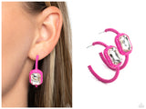 Call Me TRENDY - Pink Hoop Earring