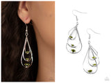 Drop Down Dazzle - Green Earring