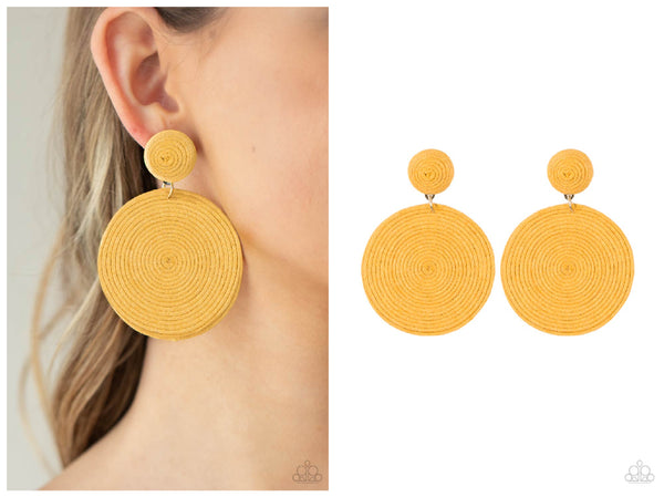 Circulate The Room - Yellow Post Earring