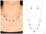 Carefree Charmer - Blue Necklace