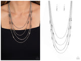 Metallic Monarch - Silver Necklace