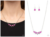 Pyramid Prowl - Pink Necklace