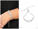 Gorgeously Glitzy - White Bracelet