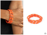 Radiantly Retro - Orange Bracelet