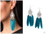 Pretty in PLUMES - Blue Earring