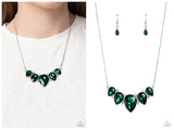 Regally Refined - Green Necklace
