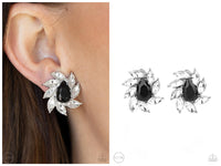 Sophisticated Swirl - Black Clip-on Earring