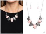 Patterned Paisley - Pink Necklace
