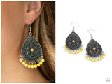 Blossoming Teardrops - Yellow Earring