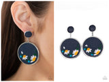 Embroidered Gardens - Blue Post Earring